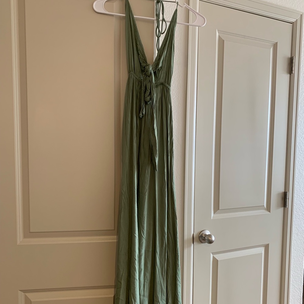 ASOS Woven Tie Front Maxi Beach Dress